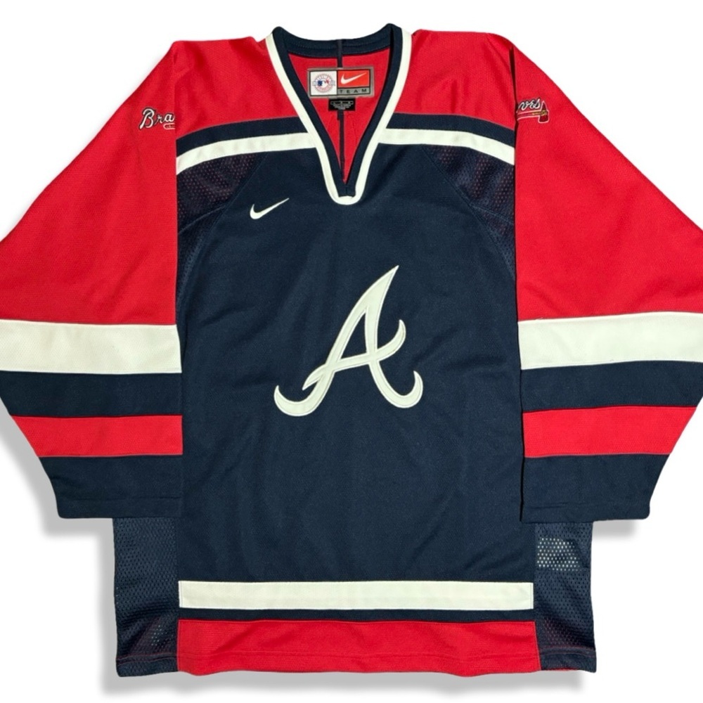 Rare Nike MLB Atlanta Braves Hockey Jersey